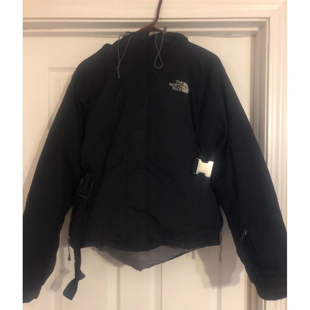 The North Face Black Coat w/ Buckle Belt in Front Men's Sz. Large